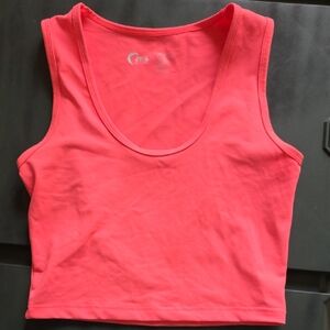 Sleeveless Crop Tank Top in Coral Pink - ZYA